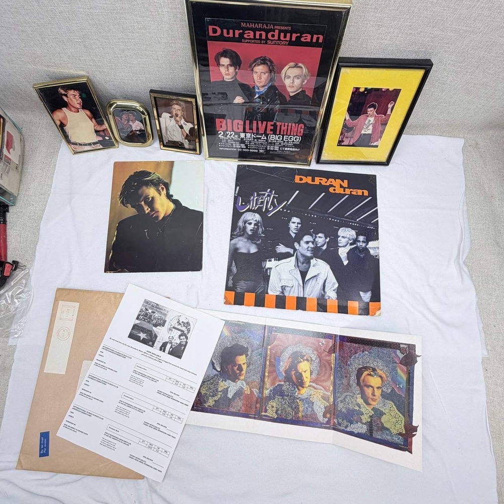 Vintage Duran Duran Fan Club Memorabilia Lot Big Live Thing Tokyo Flyer Photos